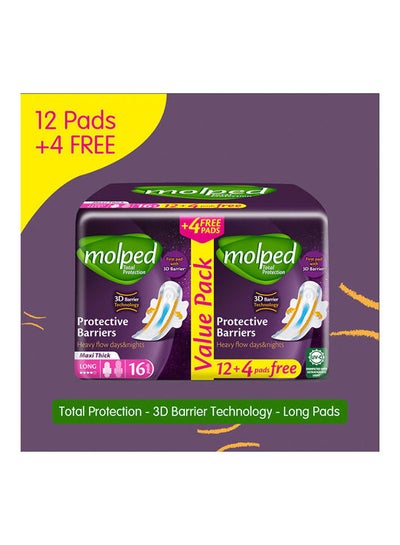 Buy Total Protection Sanitary Pads - Long - 16 Pads in Egypt