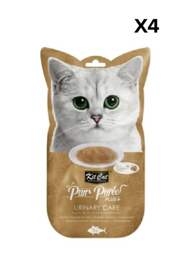 Buy Purr Puree Plus Tuna And Cranberry Urinary Care Pack Of 4 Multicolour 15grams in UAE