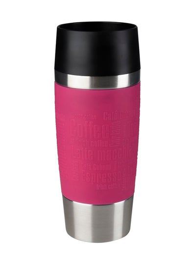 Buy Travel Mug 0.36 liter Pink/Silver/Black in UAE