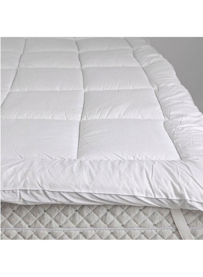 Buy Fiber Mattress Topper Microfiber White 120X200cm in Egypt