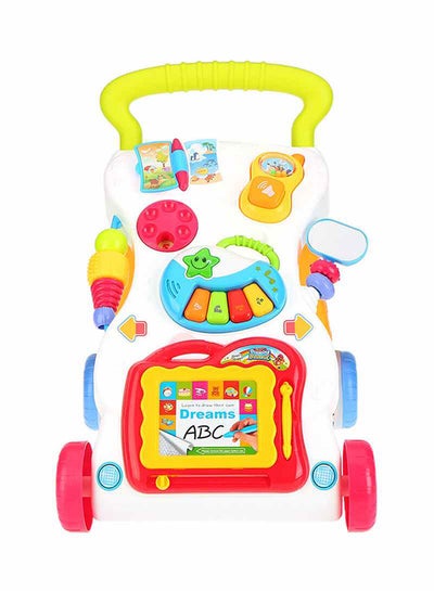 Buy Portable Adjustable Non-Slip Lightweight Multifunctional Musical Walker For Toddler 41x30x8.5inch in UAE