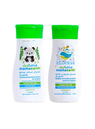 Buy 2-Piece Mousturizing Baby Lotion And Deeply Nourishing Wash in UAE