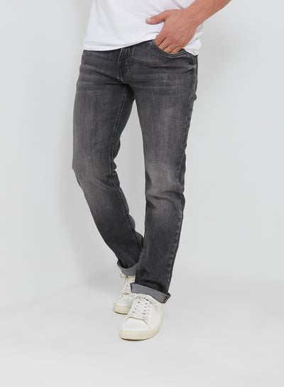 Washed Slim Fit Jeans Dark Grey price in Egypt | Noon Egypt | kanbkam