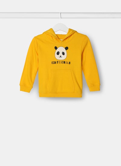 Buy Baby Boys Hoodie Butter Yellow in UAE