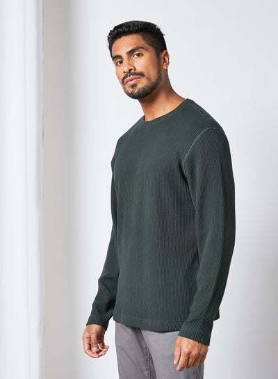 Buy Drop Shoulder Sweater Green in Saudi Arabia