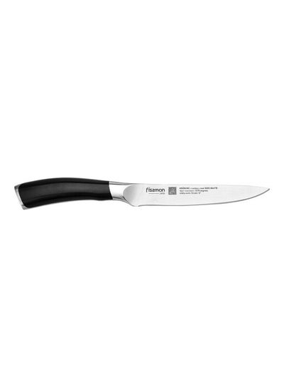 Buy Stainless Steel Utility Knife Krönung Series Silver/Black 5inch in UAE