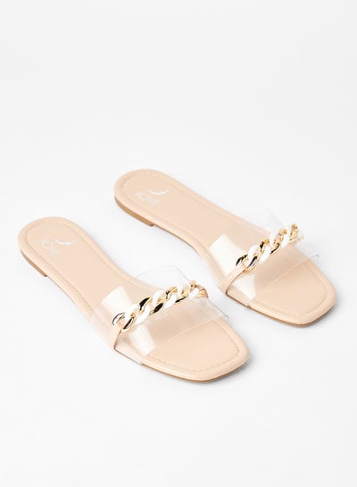 Clear flat hot sale sandals