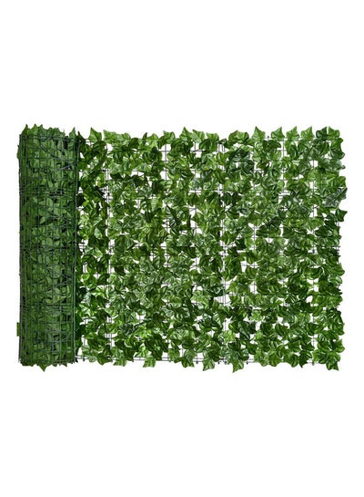 Buy Artificial Privacy Leaf Garden Fence Screening Rolls Green 100x200cm in UAE