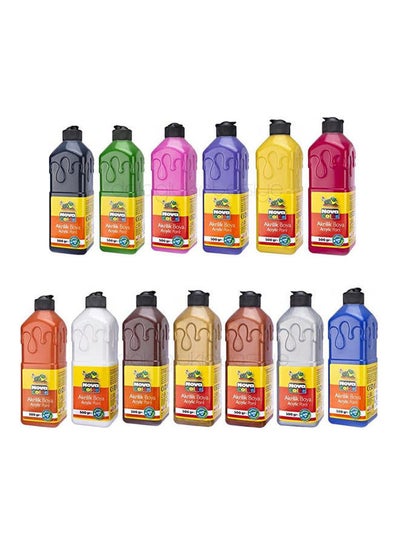 Buy Color Acrylic Paint Bottle 500 Grams Red in Egypt