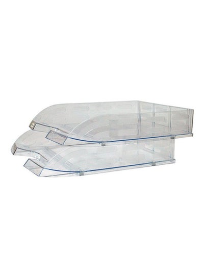 Buy 2 Tiers Document Tray Set Clear in Egypt