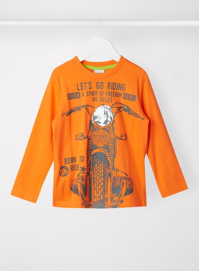Buy Kids/Teen Graphic T-Shirt Orange in UAE