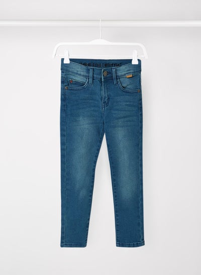 Buy Boys Washed Jeans Blue in UAE