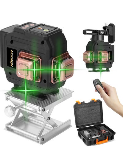 Buy Multifunctional 3D 12 Lines Laser Level With Self-leveling Function Multicolour 34.10x13.7x28.9cm in Saudi Arabia