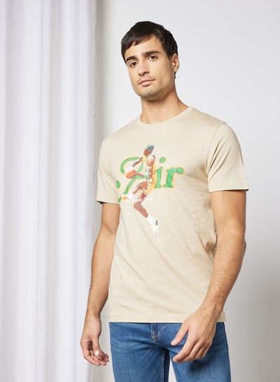 Buy Air Basketball T-Shirt Beige in UAE