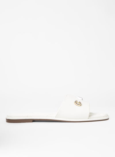 Buy Comfortable Footbed Trendy Flat Sandals White in Saudi Arabia