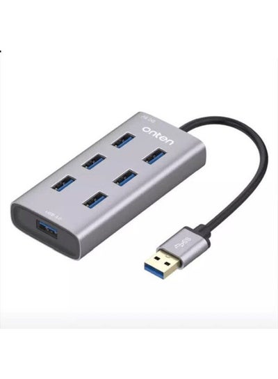 Buy Usb 3.0 To 7 Port Usb 3.0 Hub Docking Station ,Usb Power Adapter For Imac & Notebook Silver in Egypt