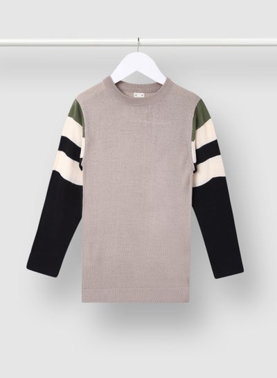 Buy Colourblock Pattern Long Sleeve Sweater Multi-colour in UAE