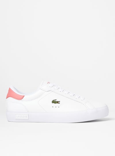 Buy Powercourt Leather Sneakers White/Pink in Saudi Arabia