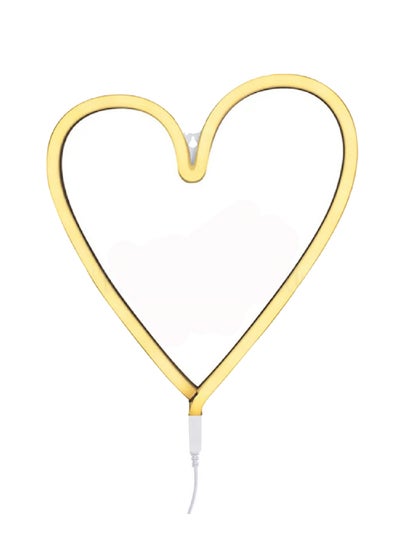 Buy Neon Heart-Shaped LED Light White 38 x 29.5cm in UAE