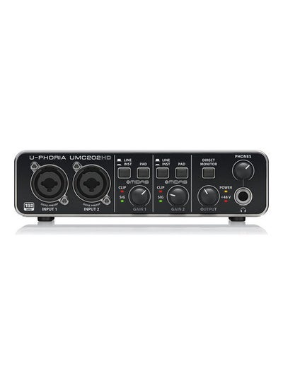 Buy U-Phoria Audio Interface With Midas Microphone Preamplifiers UMC202HD Black in Egypt