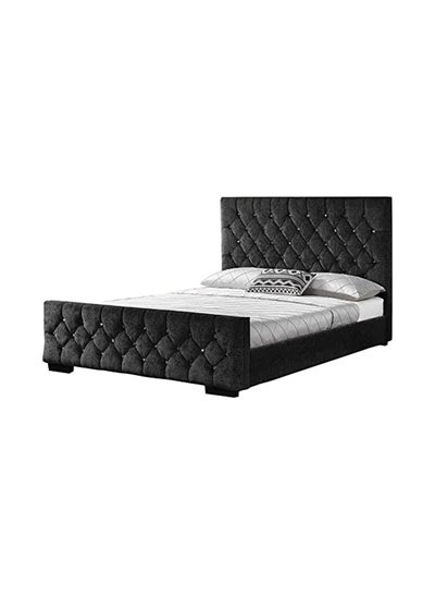 Buy Arya Bed Frame Without Mattress Black Super King in UAE