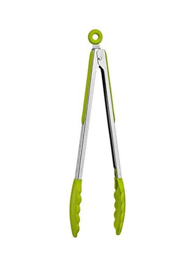 Buy BBQ Tongs Stainless Steel Handle Utensil 1Pc Kitchen Cooking Serving Salad Green in Egypt