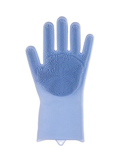 Buy Kitchen Silicone Cleaning Gloves Blue in Egypt