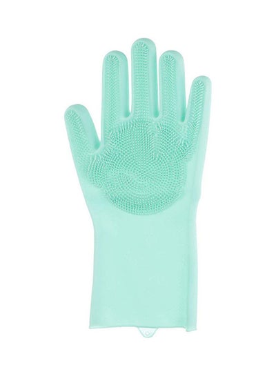 Buy Kitchen Silicone Cleaning Gloves Green in Egypt