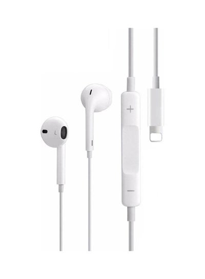 اشتري Earphone Wired With Mic , For iPhone White في السعودية