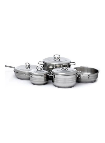 اشتري 9-Piece Cookware Set Silver 24x6سم في السعودية