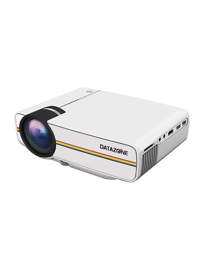 Buy Portable LED Projector Full HD Support 1080P DZ-1200 White in Saudi Arabia