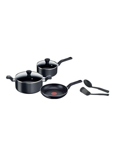 Buy 7-Piece Super Cook Cookware Set Black in Saudi Arabia