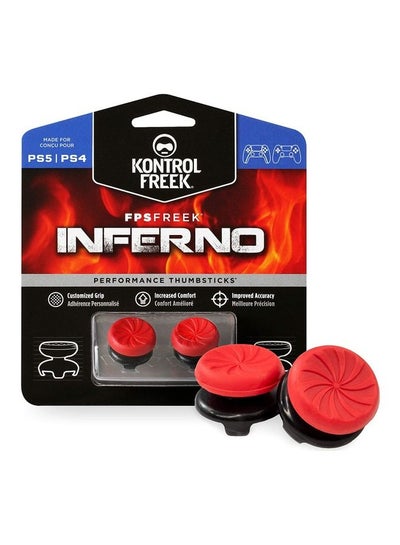 Buy KontrolFreek Fps Freek Inferno for Playstation 4 (PS4) and Playstation 5 (PS5) Controller | Performance Thumbsticks | 2 High-Rise Concave | Red in UAE