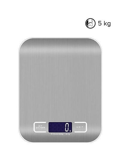 Buy Electronic Digital Weighing Scale Silver 18centimeter in Saudi Arabia