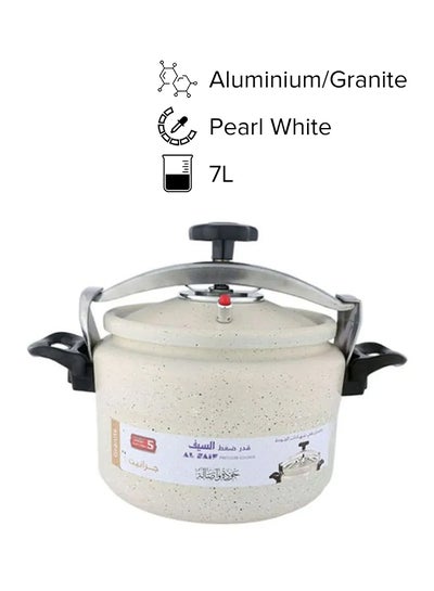 Buy Aluminium Granite Pressure Cooker Pearl White 7L in Saudi Arabia