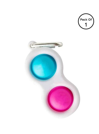 Buy Push Pop Bubble Sensory Stress Relief Non-Toxic And Tasteless Fidget Keychain Toy 8x4cm in Saudi Arabia