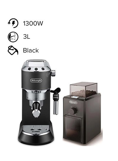 Buy Dedica Style Pump Espresso Coffee Maker 3.0 L 1300.0 W EC685BK + KG79 Black in UAE