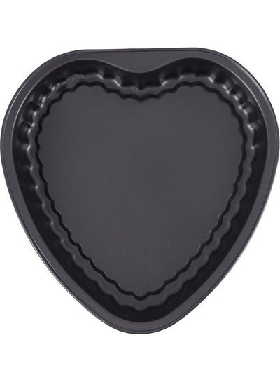 Buy Heart Shape Cake Pan Black 27cm in UAE