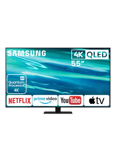 Buy 55-Inch QLED 4K Smart TV 55Q80AAUXZN Black in Egypt