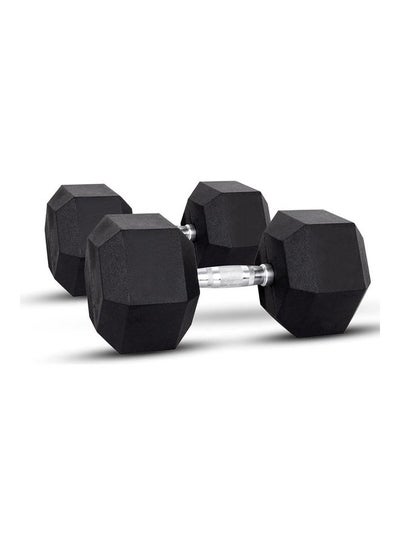 Buy Hex Dumbbells Rubber Coated With Metal Handle For Strength Training And Body Workout (Sdh-30_Pair) 60kg in UAE