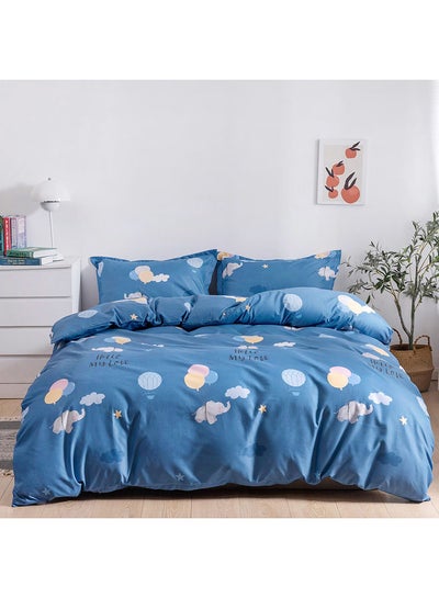 Buy 4-Piece Single Size Duvet Cover Set Microfiber Multicolour in UAE