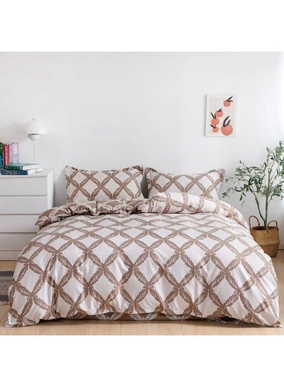 اشتري طقم غطاء لحاف مقاس مِفرد مكوّن من 4 قطع مايكروفايبر متعدد الألوان Duvet Cover - 160x210, Fitted Sheet - 120x200+25, Pillow Cover - 48x74سم في الامارات