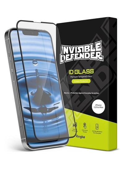 Buy Tempered Glass Screen Protector For Apple iPhone 13 Pro Max Invisible Defender Full Coverage Black in Saudi Arabia