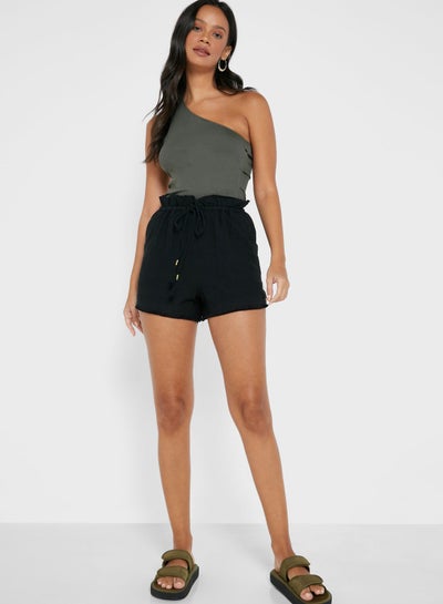 Buy High Waist Shorts Black in Saudi Arabia