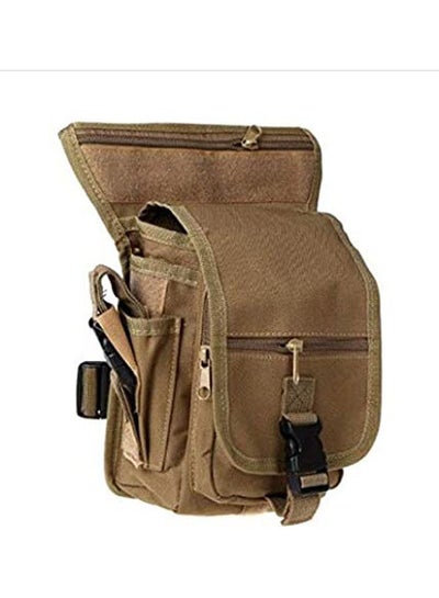 اشتري Drop Leg Bag Motorcycle Outdoor Bike Cycling Thigh Pack Waist Belt Tactical Bag Multi-Purpose Beige في مصر