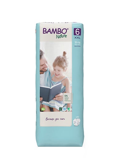 اشتري Bambo Nature Eco Friendly Diapers, Size 6, XXL, 16+ kg, 40 Count في الامارات