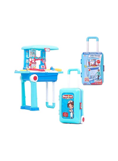 Buy 2-In-1 Little Doctor Trolley Portable Durable With Equipments Play Set cm in Saudi Arabia