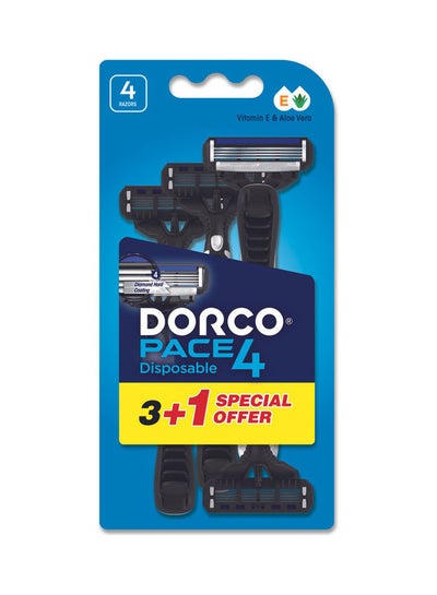 Buy Set of 3+1 - Pace4 Disposable Razor Blue in UAE