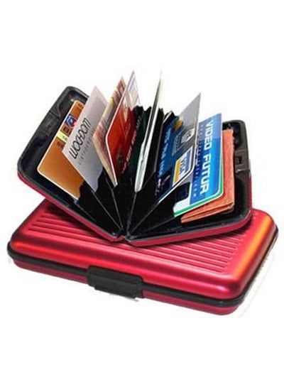 Buy Wallet Aluminum Credit Card Holder Red in UAE