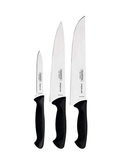 Buy 3 Pieces Chefs Knives Set Premium Black 3inch, 5inch, 6inch in UAE